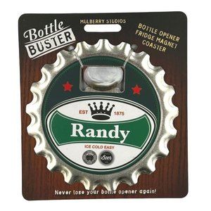 Randy Bottle Buster Bottle Opener Fridge Magnet Coaster Pre-Personalized